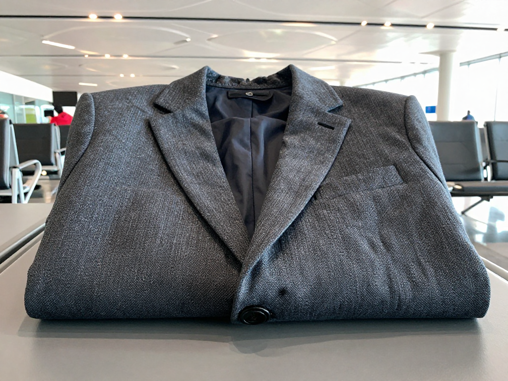 Close-up of a blazer's fabric texture